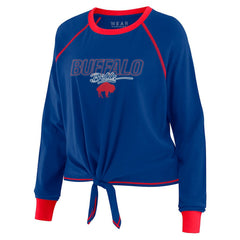 Buffalo Bills WEAR by Erin Andrews Women's Tie-Front Long Sleeve T-Shirt Royal