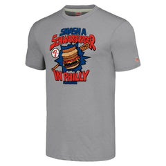 Philadelphia Phillies MLB x Guy Fieri’s Flavortown Unisex Tri-Blend T-Shirt - Gray T-shirts