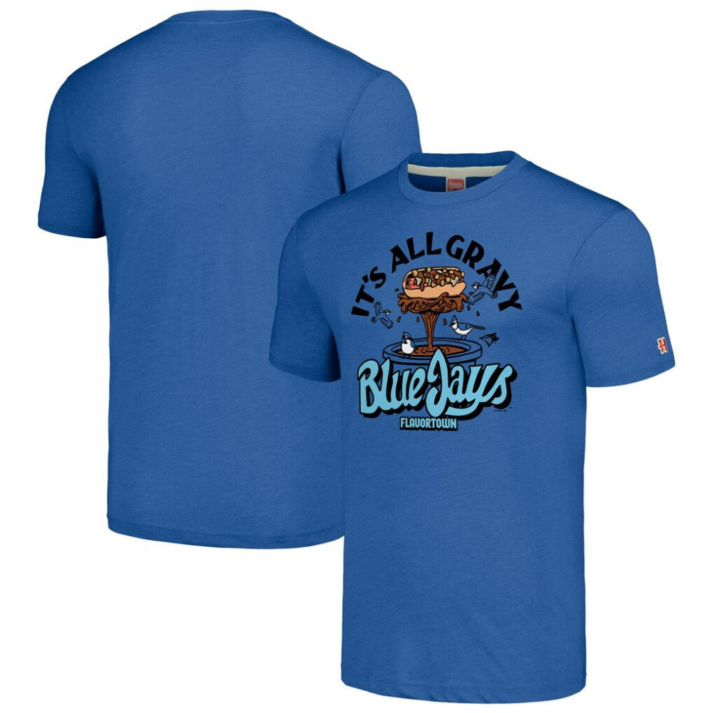 Toronto Blue Jays MLB x Guy Fieri’s Flavortown Unisex Tri-Blend T-Shirt - Royal T-shirts