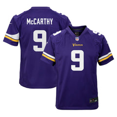 NFL J.J. McCarthy Minnesota Vikings Youth Game Jersey - Purple
