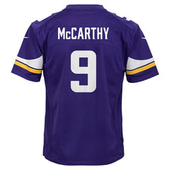 NFL J.J. McCarthy Minnesota Vikings Youth Game Jersey - Purple