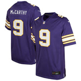 NFL J.J. McCarthy Minnesota Vikings Youth Game Jersey - Purple
