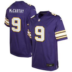 NFL J.J. McCarthy Minnesota Vikings Youth Game Jersey - Purple