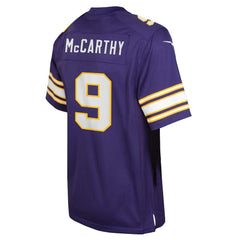 NFL J.J. McCarthy Minnesota Vikings Youth Game Jersey - Purple
