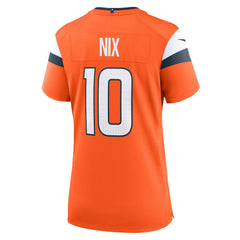 NFL Bo Nix Denver Broncos Women's Game Jersey - Orange