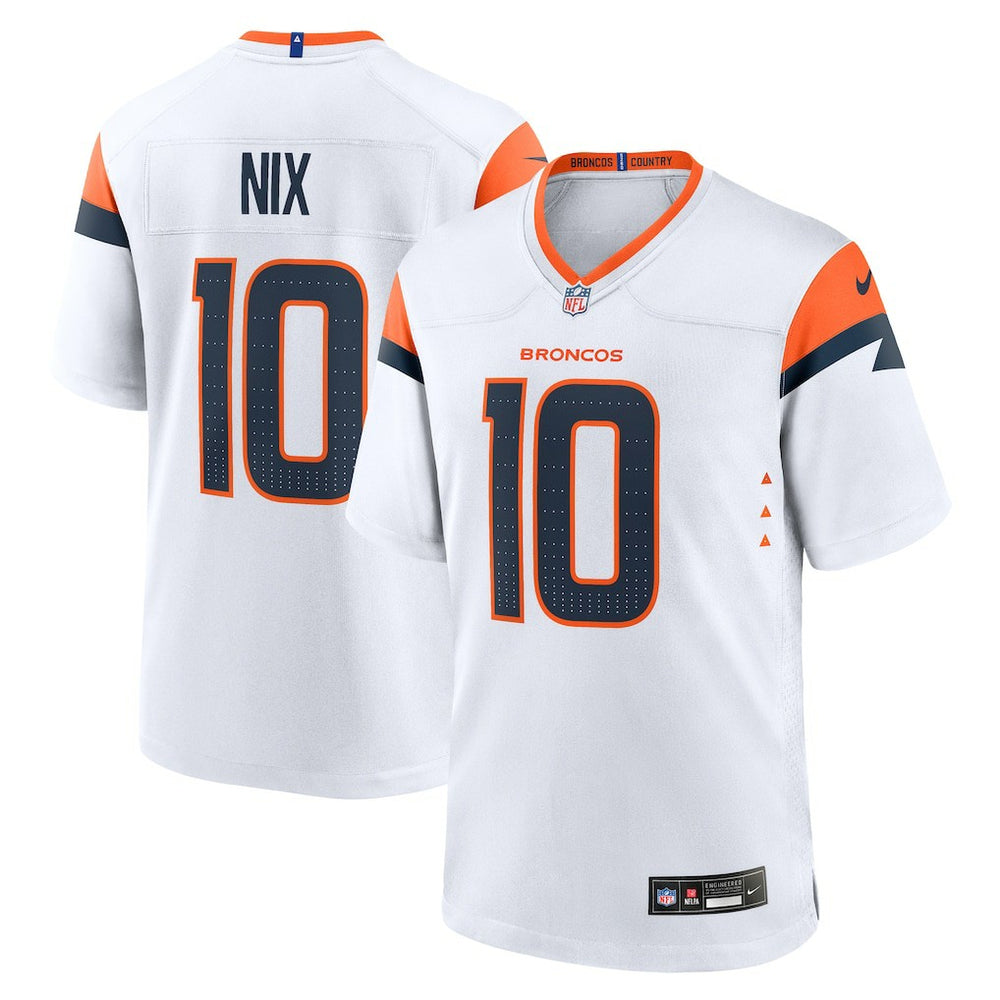 NFL Bo Nix Denver Broncos Game Jersey - White