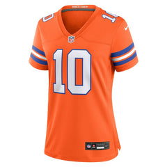 NFL Bo Nix Denver Broncos Women's Mile High Collection 1977 Throwback Player Game Jersey - Orange