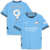Erling Haaland Manchester City Youth 2024/25 Home Replica Player Jersey Light Blue