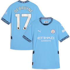 Kevin De Bruyne Manchester City Women's 2024/25 Home Replica Player Jersey Light Blue