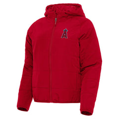 Los Angeles Angels Antigua Women's Universe Full-Zip Hoodie Jacket - Red Jackets