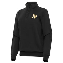 Athletics Antigua Women's Victory Quarter-Zip Sweatshirt - Black Sweatshirts