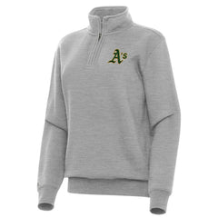 Athletics Antigua Women's Victory Quarter-Zip Sweatshirt - Heather Gray Sweatshirts