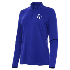 Kansas City Royals Antigua Women's Reprocess Quarter-Zip Top - Royal Tops