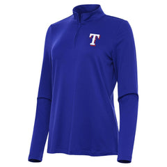 Texas Rangers Antigua Women's Reprocess Quarter-Zip Top - Royal Tops