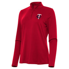 Minnesota Twins Antigua Women's Reprocess Quarter-Zip Top - Red Tops