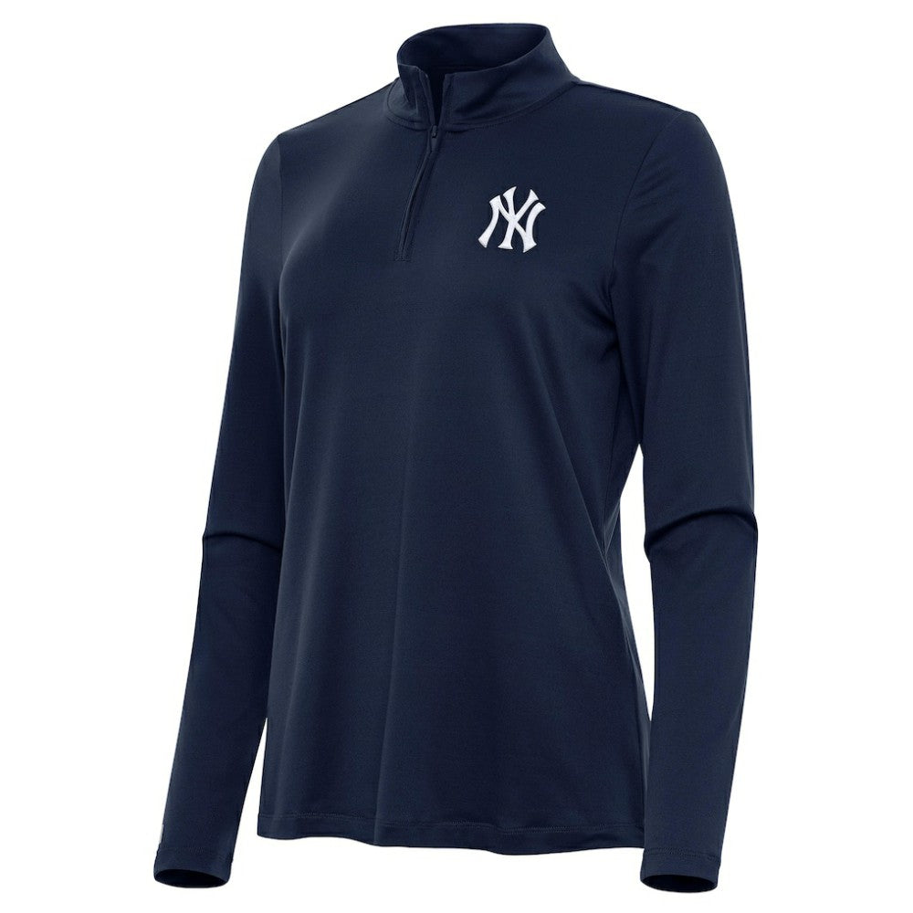 New York Yankees Antigua Women's Reprocess Quarter-Zip Top - Navy Tops