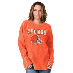 Cleveland Browns G-III 4Her by Carl Banks Women's Comfy Cord Pullover Sweatshirt Orange