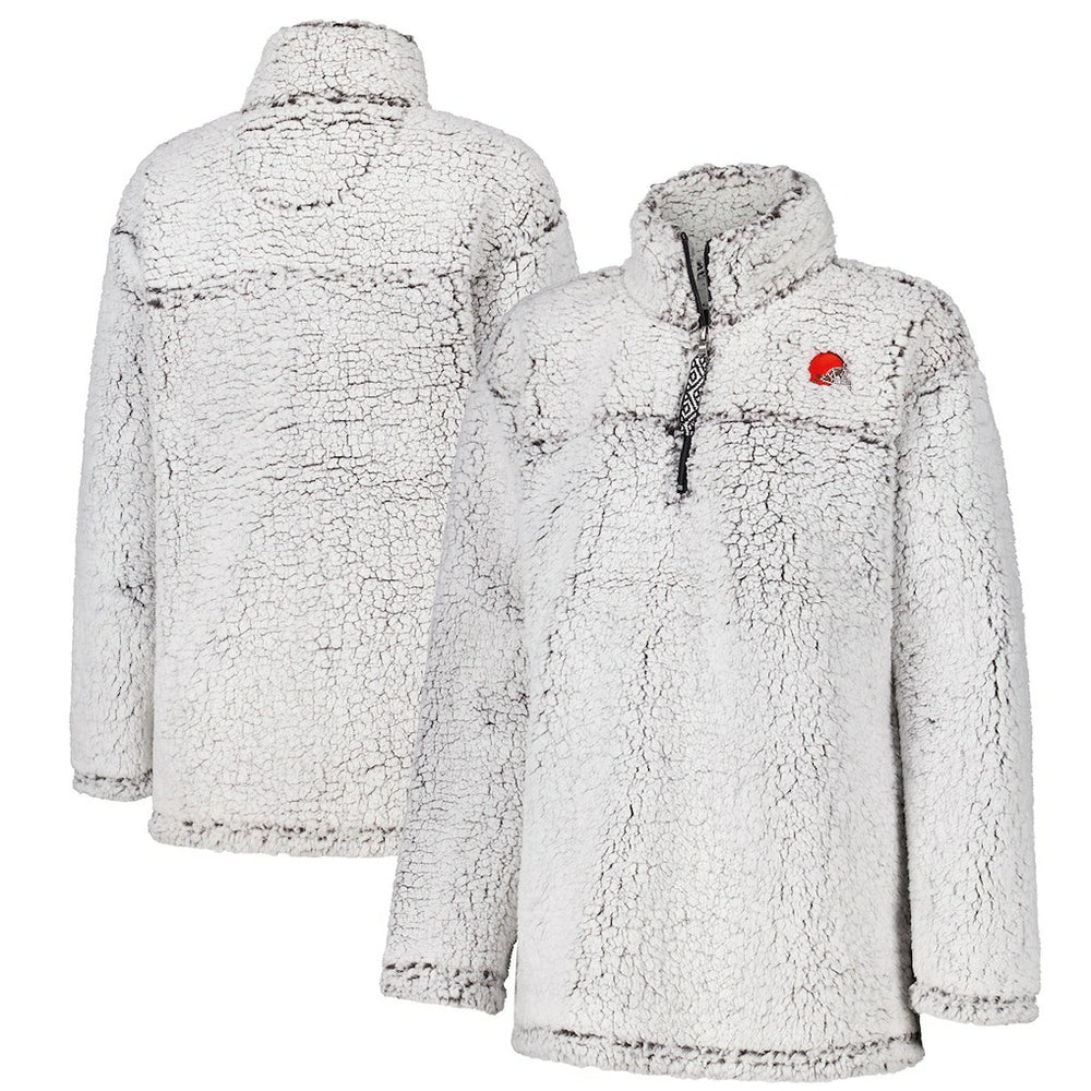 Cleveland Browns G-III 4Her by Carl Banks Women's Sherpa Full-Zip Jacket Gray