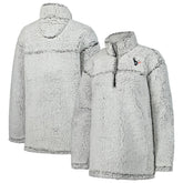 Houston Texans G-III 4Her by Carl Banks Women's Sherpa Quarter-Zip Jacket Gray