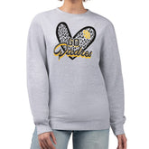 San Diego Padres G-III 4Her by Carl Banks Women's Leopard Heart Pullover Sweatshirt - Heather Gray Pullover