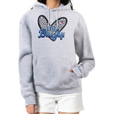 Toronto Blue Jays G-III 4Her by Carl Banks Women's Leopard Heart Pullover Hoodie - Heather Gray Hoodies