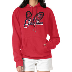 Cleveland Guardians G-III 4Her by Carl Banks Women's Leopard Heart Pullover Hoodie - Red Hoodies