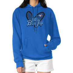 Toronto Blue Jays G-III 4Her by Carl Banks Women's Leopard Heart Pullover Hoodie - Royal Hoodies