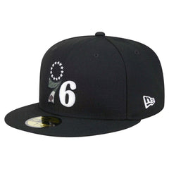 Philadelphia 76ers Camo Print UV 59FIFTY Fitted Hat Black