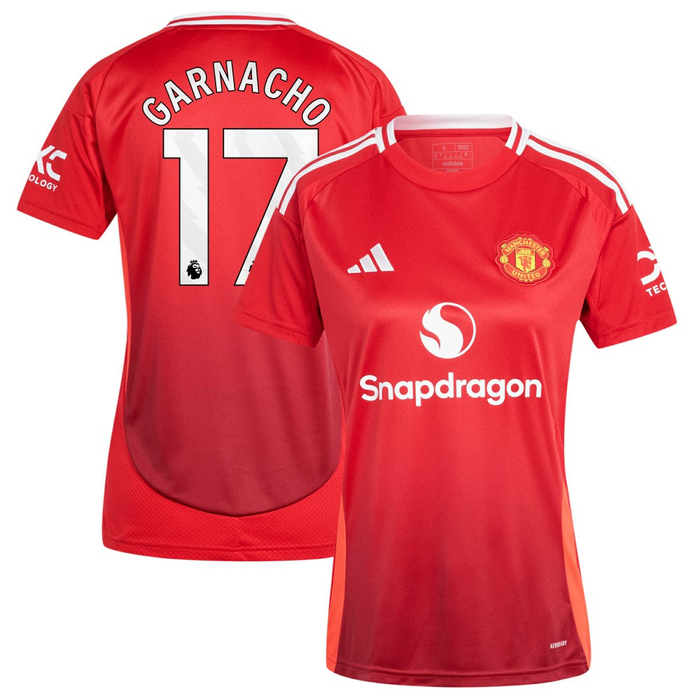 Alejandro Garnacho Manchester United Women's 2024/25 Home Replica Player Jersey Red
