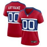 New York Giants Women's Alternate Game Custom Jersey Century Red
