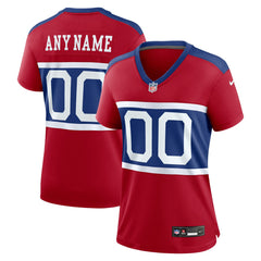 NFL New York Giants Women's Alternate Game Custom Jersey - Century Red
