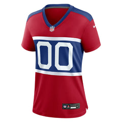 NFL New York Giants Women's Alternate Game Custom Jersey - Century Red