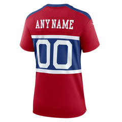 NFL New York Giants Women's Alternate Game Custom Jersey - Century Red