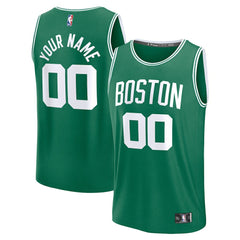 NBA Boston Celtics Youth Fast Break Custom Replica Jersey - Kelly Green - Icon Edition
