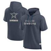 Dallas Cowboys Elements Future Ground Lettering Short Sleeve Pullover Hoodie Navy