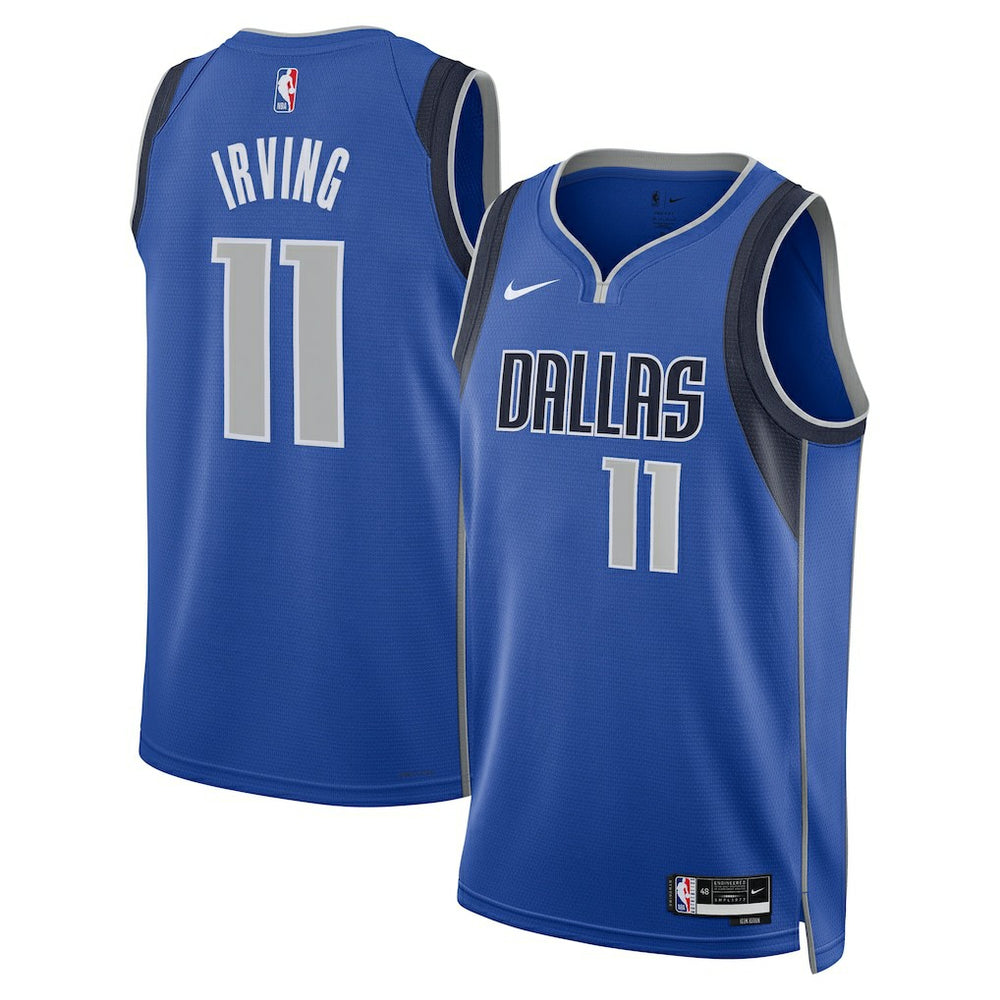 NBA Kyrie Irving Dallas Mavericks Unisex Badge Swingman Replica Jersey sale - Icon Editi- Blue