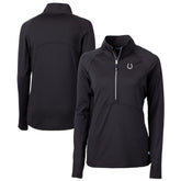Indianapolis Colts Cutter & Buck Women's Adapt Eco Knit Stretch Recycled Half-Zip Pullover Top Black