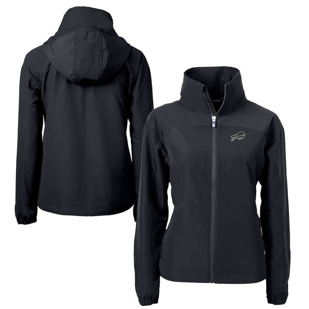 Buffalo Bills Cutter & Buck Women's Charter Eco Recycled Full-Zip Hoodie Jacket Black