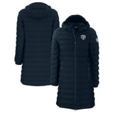 Chicago Bears Cutter & Buck Women's Mission Ridge Repreve Eco Insulated Full-Zip Hoodie Long Puffer Jacket Navy