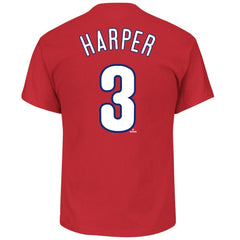 Bryce Harper Philadelphia Phillies Fanatics Big & Tall Name & Number T-Shirt - Red T-shirts