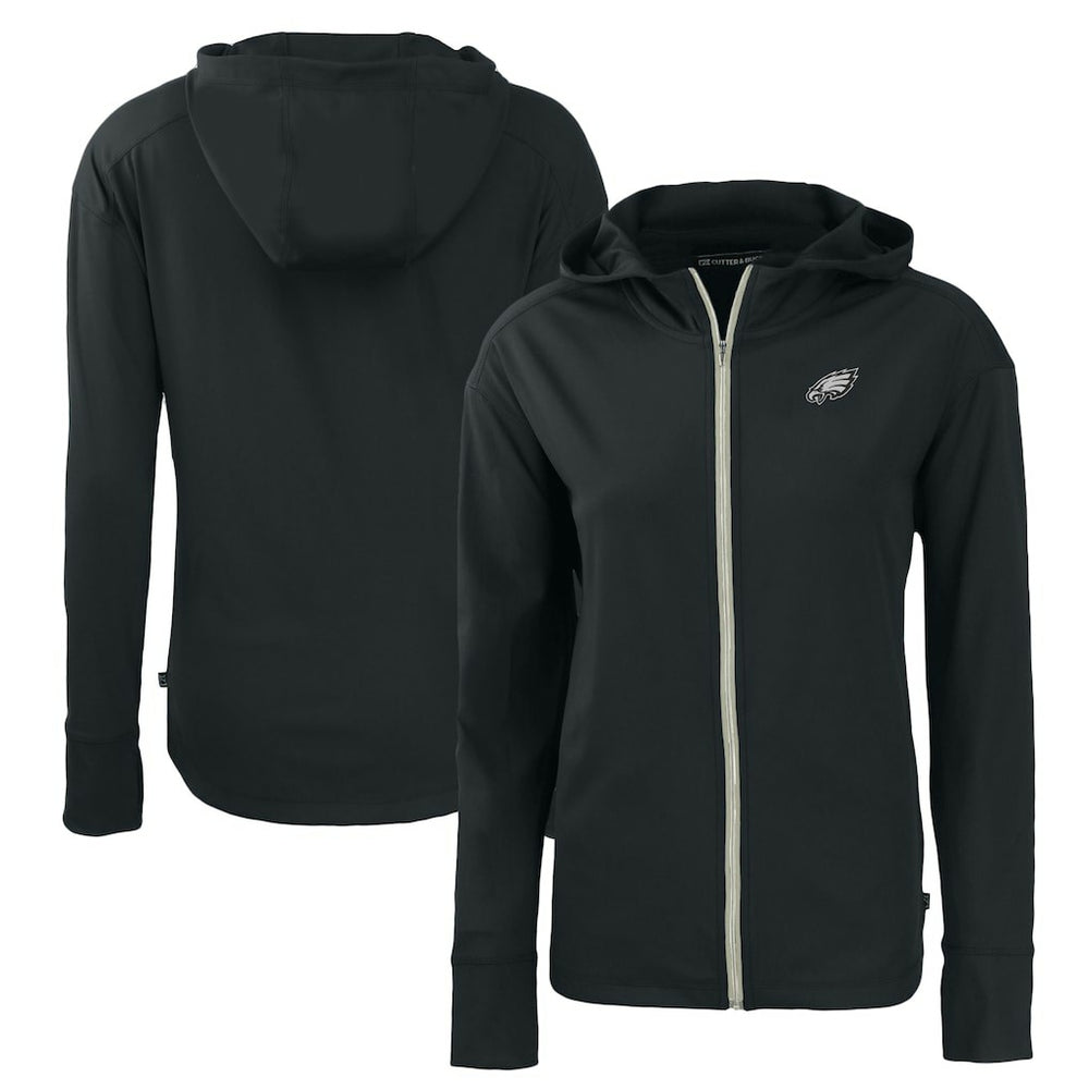 Philadelphia Eagles Cutter & Buck Women's Daybreak Eco Recycled Full-Zip Hoodie Black