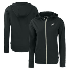 Philadelphia Eagles Cutter & Buck Women's Daybreak Eco Recycled Full-Zip Hoodie Black