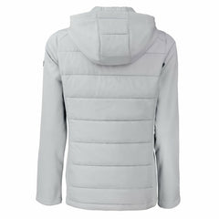 Pittsburgh Steelers Cutter & Buck Women's Evoke Hybrid Eco Softshell Recycled Full-Zip Hoodie Jacket Gray