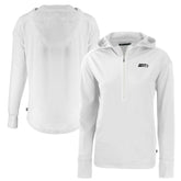 Seattle Seahawks Cutter & Buck Women's Daybreak Eco Recycled Half-Zip Hoodie White