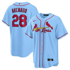 MLB Nolan Arenado St. Louis Cardinals Nike 2024 Alternate Replica Jersey - Light Blue