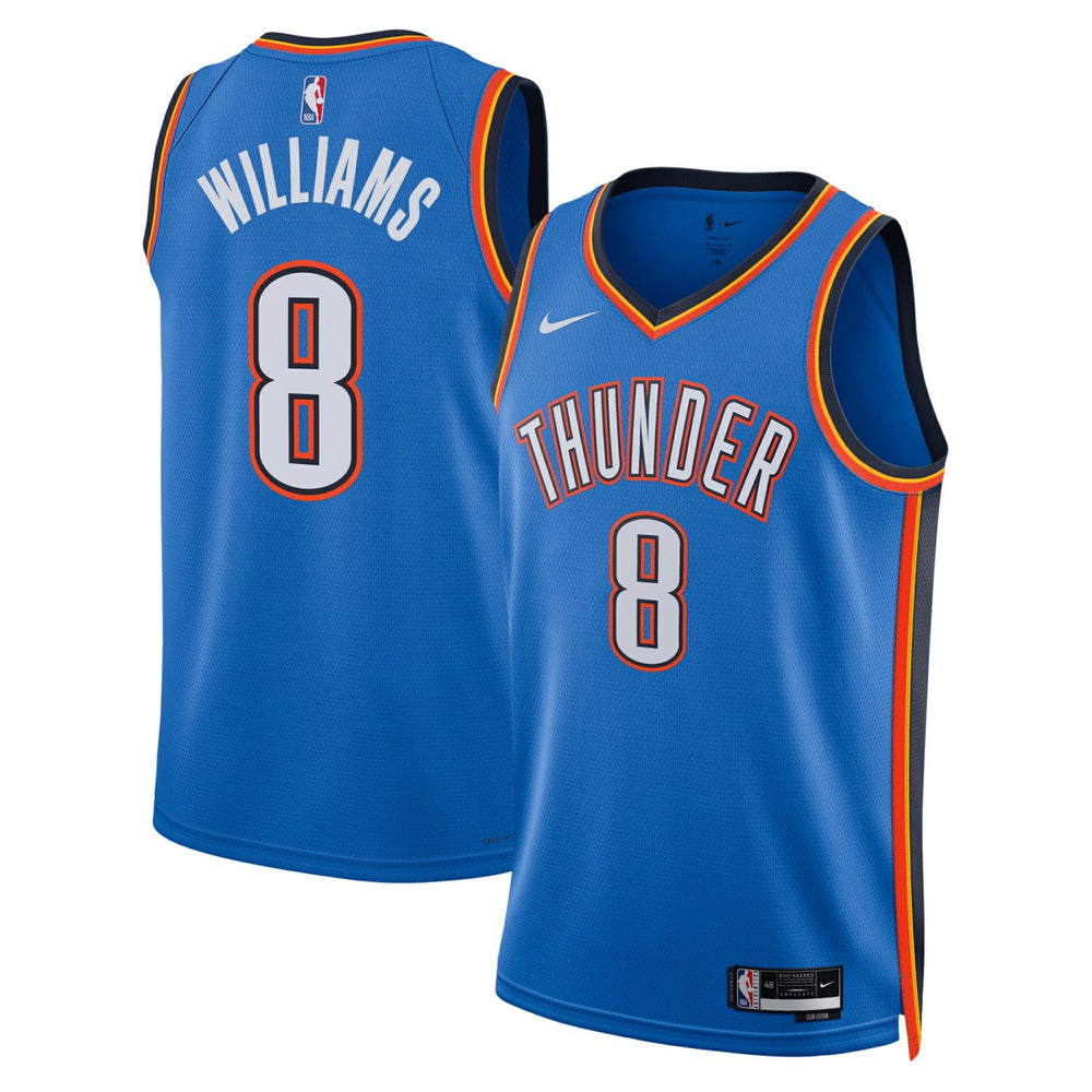 NBA Jalen Williams Oklahoma City Thunder Unisex Swingman Replica Jersey - Icon Edition - Blue