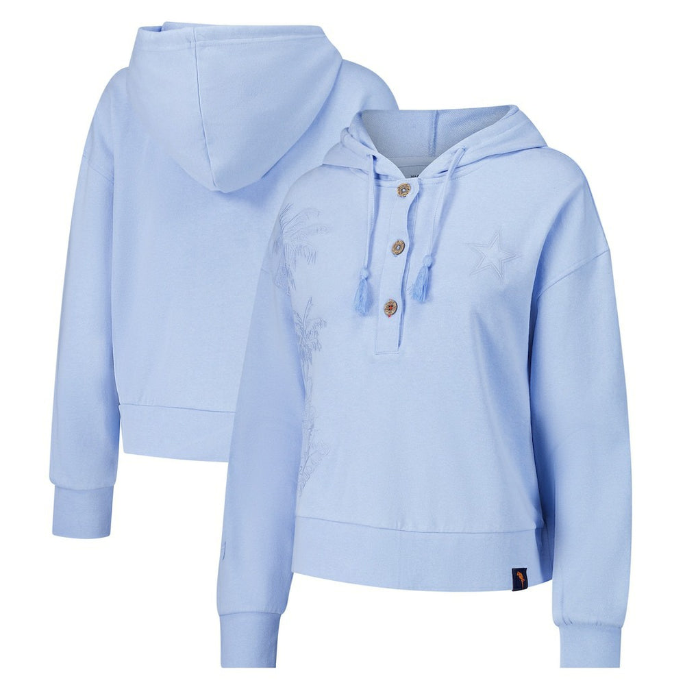 Dallas Cowboys Margaritaville Women's Island Dream Solid Pullover Hoodie Light Blue