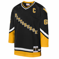 NHL Mario Lemieux Pittsburgh Penguins Mitchell & Ness Youth 1992/93 Captain Patch Power Play Player Jersey - Black