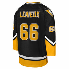 NHL Mario Lemieux Pittsburgh Penguins Mitchell & Ness Youth 1992/93 Captain Patch Power Play Player Jersey - Black