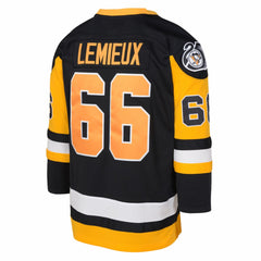 NHL Mario Lemieux Pittsburgh Penguins Mitchell & Ness Preschool 1991/92 Blue Line 2.0 Player Jersey - Black